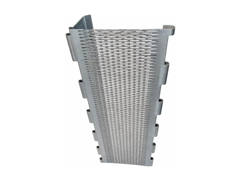 Perforated and bent metal part