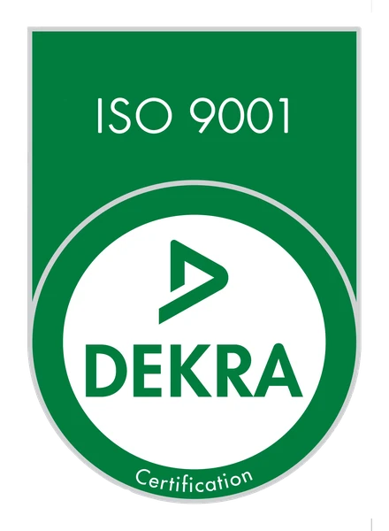 Label de certification ISO 9001 délivré par DEKRA