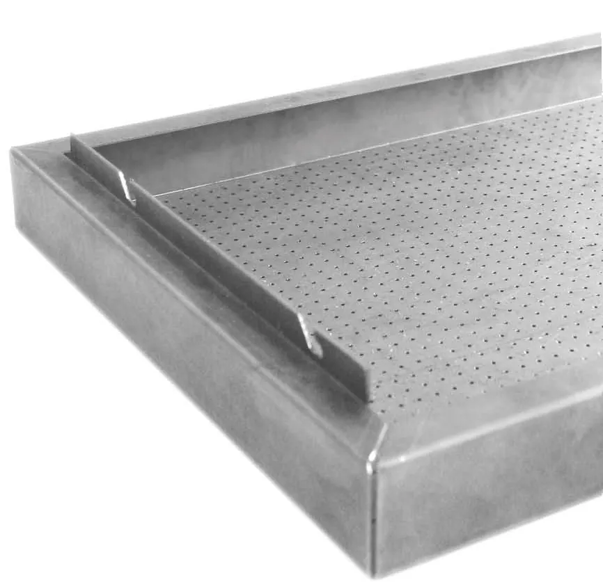 Plateau perforé fini en acier inoxydable