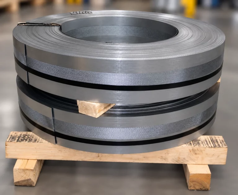 Bobine d’acier galvanisé perforée et refendue pour rideaux métalliques